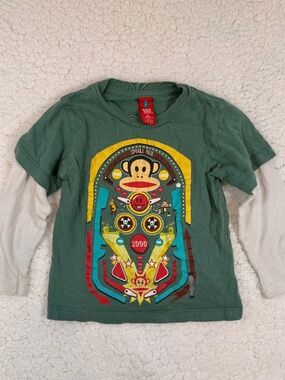 Small Paul by Paul Frank Toddler Boy Pinball Monkey Layered Tee 2T